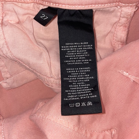 J BRAND Suvi Distressed Pink Cropped Pants Size 27 - Picture 8 of 10